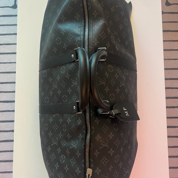 Louis Vuitton Keepall Bandoulière 55 Duffle Bag Monogram Eclipse - Picture 5 of 12